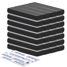 MIKEDE 30 Pcs Strong Neodymium Magnets with Epoxy 40x10x5 mm-Black, Black