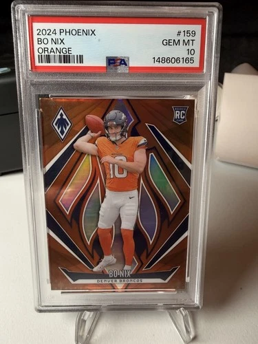 2024  Phoenix - Rookies Bo Nix #159 Orange (RC) SP PSA 10 Low Pop Colormatch 🔥