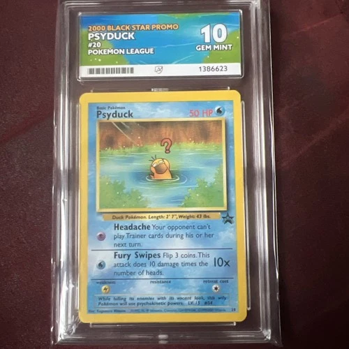 2000 Pokemon League Black Star Promo Psyduck #20 ACE10 Gem Mint