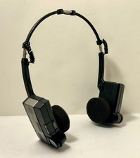 Vintage General Electric AM/FM Stereo Headset Radio Model 7-1250A 
