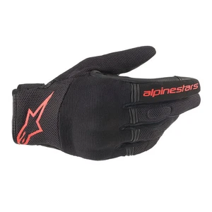 Alpinestars Copper Motorbike Motorcycle Textile Gloves Black / Fluo Red