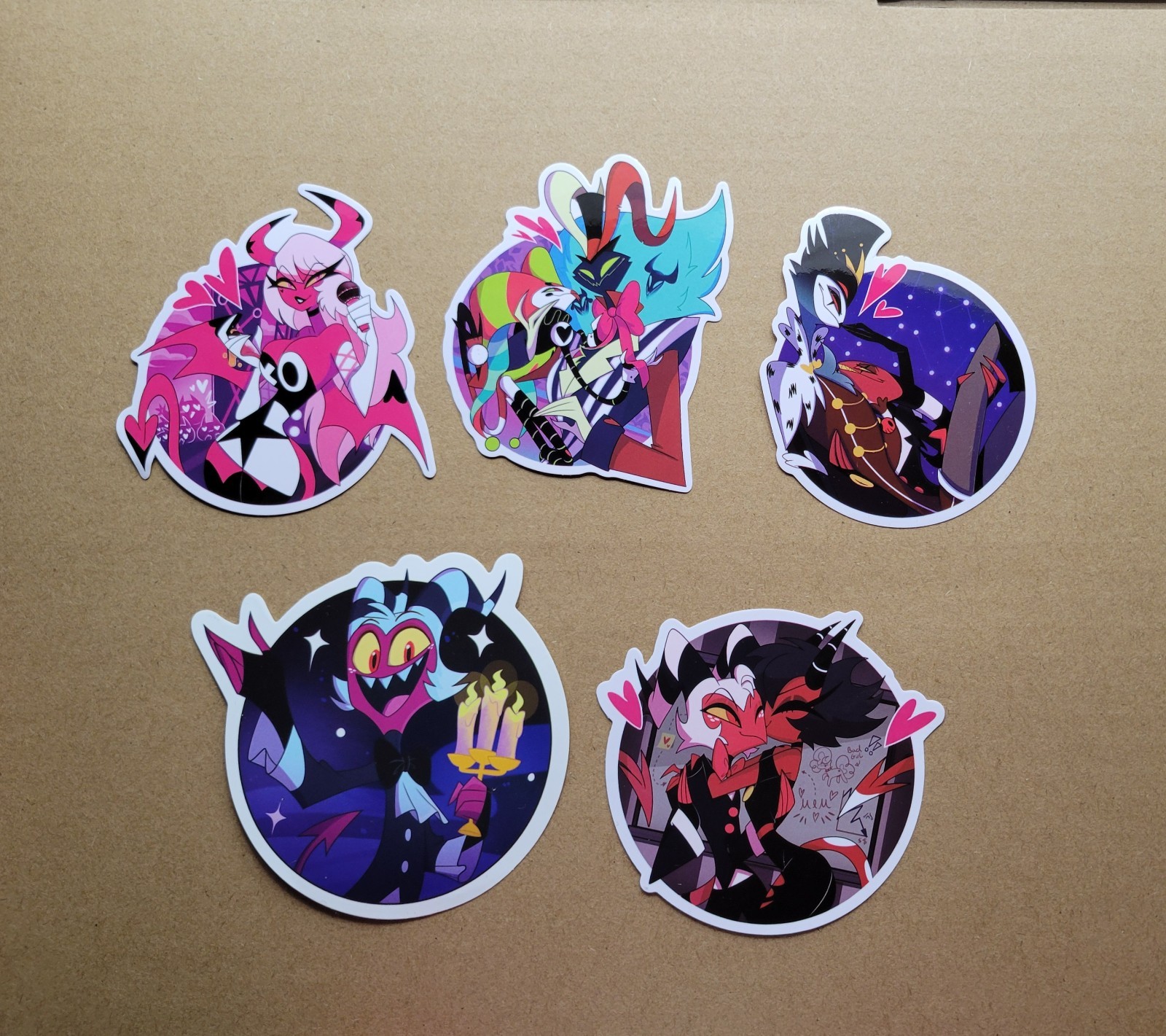 Helluva Boss 2022 and Valentines 2024 Sticker Lot Vivziepop Sharkrobot
