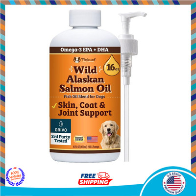 Natural Dog Company Salmon Oil   Omega 3 for Skin & Joints, 16oz