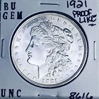 1921 BU GEM MORGAN SILVER DOLLAR UNC MS+++ U.S. MINT RARE COIN 8616