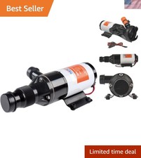 Efficient 12V Self-Priming Macerator Pump - 12 GPM for RV Boat Sanitation