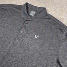 Callaway Polo Shirt Mens Large Gray Opti-Dri Golf Athletic Performance Logo