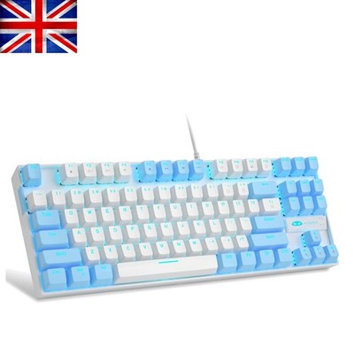 Ergonomische 75% mechanische Tastatur mit roten Schaltern - Spritzwassergeschützt & verstellbar