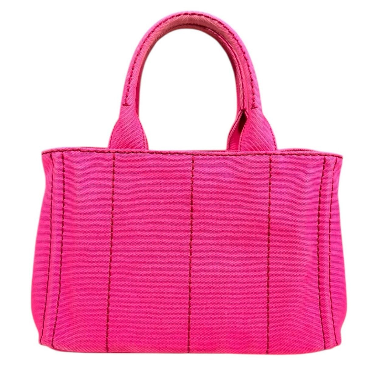 Prada Canapa Tote SS Shoulder Bag Canvas 1BG439 Pink Ladies PRADA Used from japa thumbnail 3