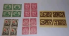 Lot of 5 Vintage US Stamp Blocks 1920-1970 Mint MLH Pilgrim Mayflower Red Cross