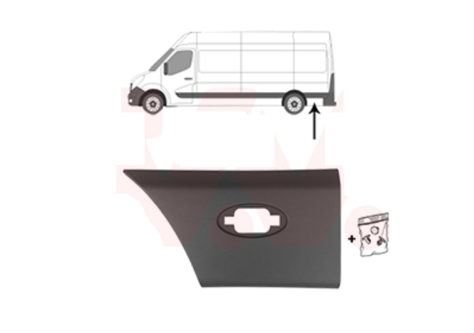 Baguette arrière gauche pour Renault Master 3 et Opel Movano de 2010 à 2021