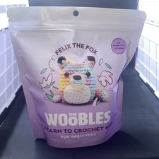 The Woobles Felix The Fox Pastel Crochet Kit w/ Pastel Purple Hook Learn Crochet