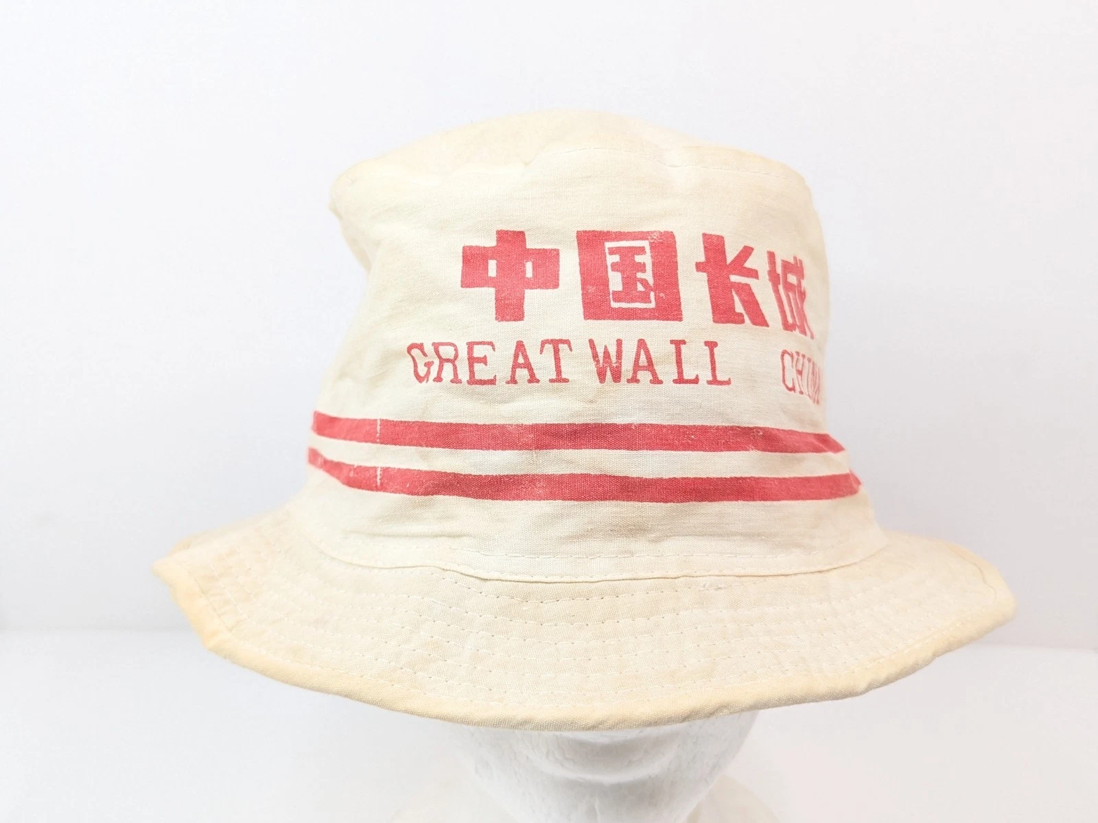 Great Wall Of China Bucket Hat Fisherman's Cap Canvas 70s 80s 90s Adult Size