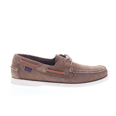Sebago Docksides Portland Nubuck Mens Brown Loafers & Slip Ons Boat Shoes
