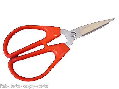 FAT-CATZ-COPY-CATZ HOME OFFICE CLOTHING RED HANDLE 15cm STAINLESS STEEL SCISSORS UK SELLER FREE P&P