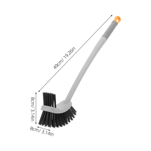 Toilet Brush Bathroom Scrub Tool Washing Accessory under Rim Bowl - Picture 8 of 12