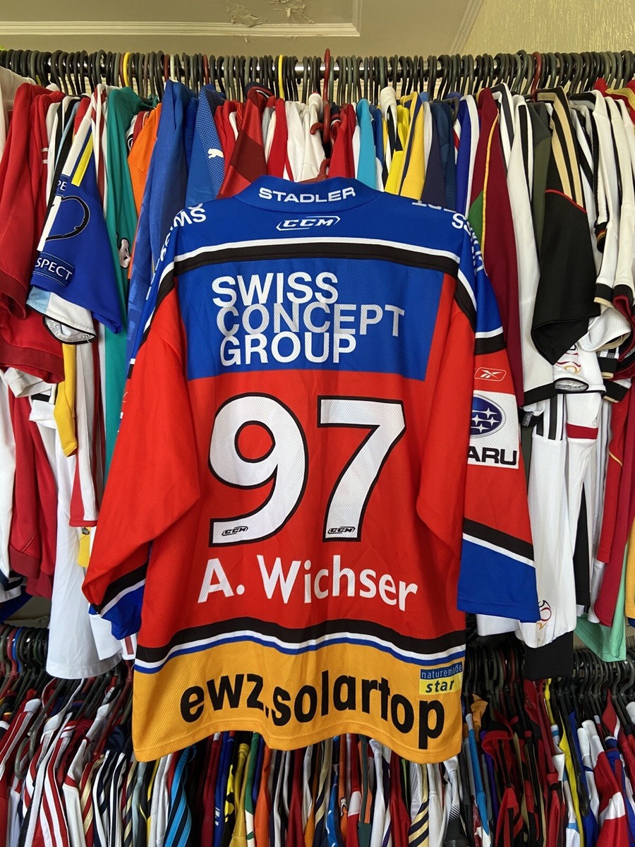 2009 ZSC LIONS HOCKEY SHIRT JERSEY TFS SPORTS sz M #97 ADRIAN