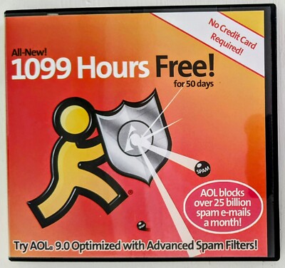 RARE ''Spam Shield'' America Online Collectible / Install Disc, AOL CD v9.0!