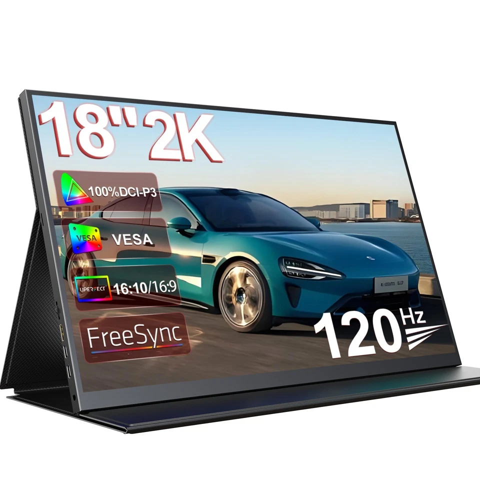UPERFECT 120Hz 2K Monitor 2560*1600 Tragbarer Monitor Gaming Monitor für PS Xbox