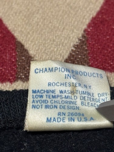 Champion Hilton Head Island Sweater Sz S Navy V-Neck USA 80s 90s T17 - Picture 5 of 8