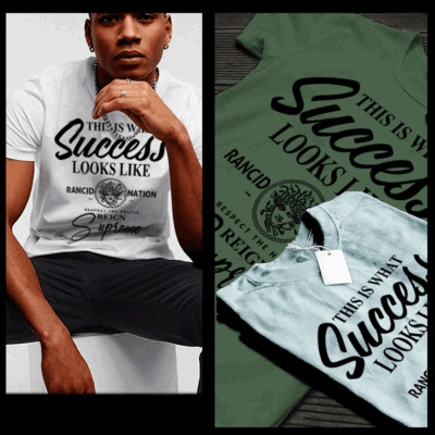 Gangster t-shirt success looks urban hip hop hustle mafia mob thug white tee 