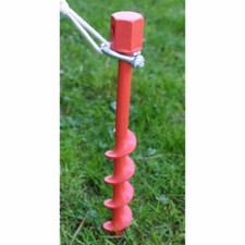 4 x Zelthering  mit STAHLSCHÄKEL   Erd-Sandwurm  32 cm STABIELO - Holly-WURMI ® 