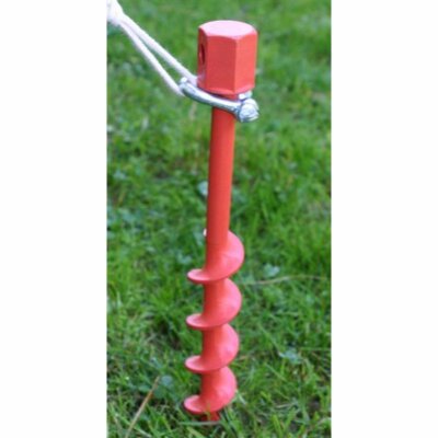 4 x Zelthering  mit STAHLSCHÄKEL   Erd-Sandwurm  32 cm STABIELO - Holly-WURMI   