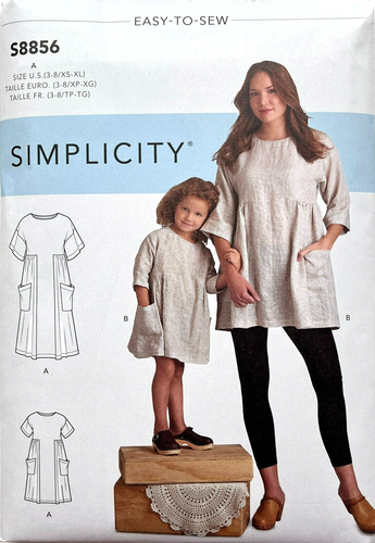 Simplicity Pattern S8856 Child's & Misses Dress and Tunic