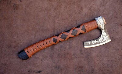 Hand Forged Engraved  axe Viking Axe best gift for men Camping axe real Ragnar