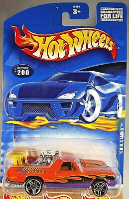 #ad 2001 Hot Wheels Mainline Collector #200 #x27;68 EL CAMINO Xstream Xpress Orange wPr5 $8.03