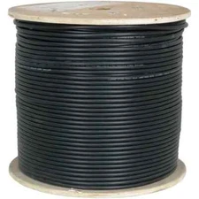 Cat6 FTP  1000ft Outdoor Ethernet Cable FTPSolid  Black UV %100Copper Conductors