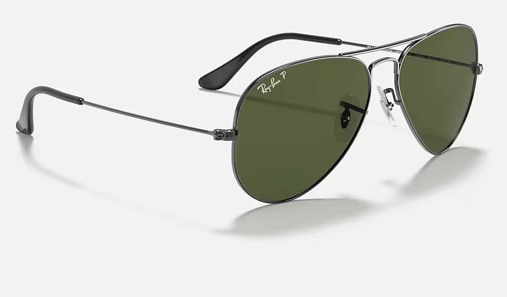 RayBan Aviator Sunglasses Classic Lg Polarized Gold Polished