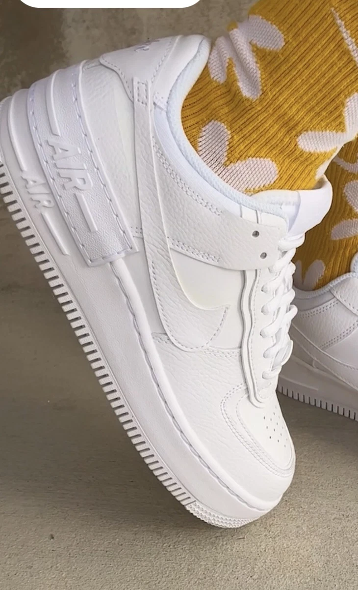 Women's Size 11 Nike Air Force 1 Shadow Triple White (CI0919 100)