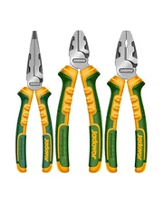 Jadever 3-Piece High Leverage Pliers Set, 30% Labor Saving, Black Polished