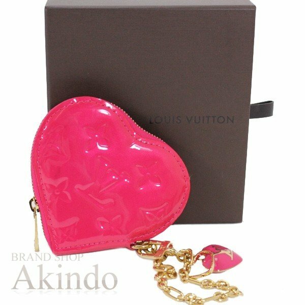 Louis Vuitton Coin Purse Verni Heart-Shaped Porte Moneteur Rose Pop Pink M93657 | eBay