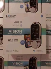NEW LOCKLY VISION SATIN SMART DOORLOOK DEADBOLT VIDEO AUDIO DOORBELL FINGERPRINT