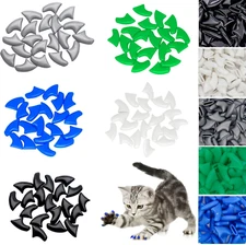 VICTHY 100Pcs Boy Cat Nail Caps | Cat Nail Covers Cat Claw Covers for Boy Cat wi