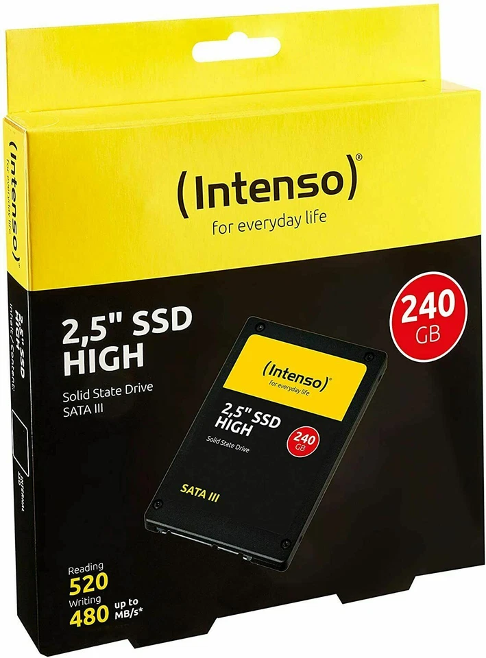 SSD HARD DISK STATO SOLIDO 2,5"INTENSO 240GB SATA 3 6Gb/s 3813440 PC NOTEBOOK