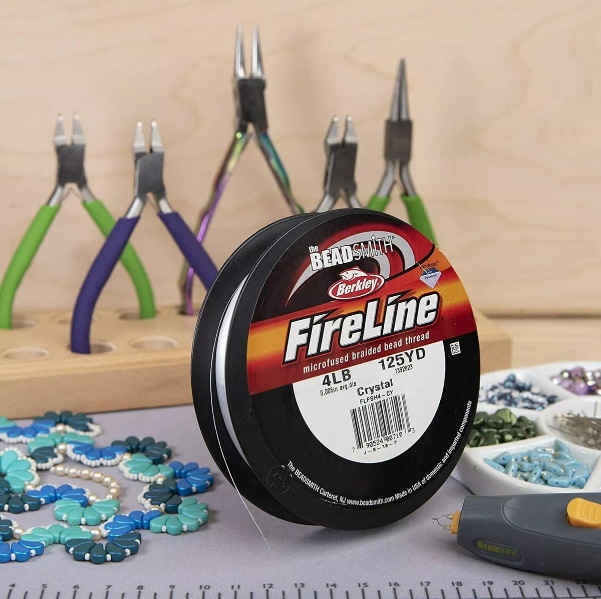 Beadsmith Fireline Crystal Bead Thread – 6LB, 125 Yard Reel For Jewelry & Crafts
