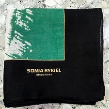 MAN HANKY PURPLE GREEN BLACK STRIP CLASSIC COTTON VTG POCKET ART SQUARE19" JP22