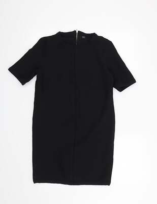 F&F Damen schwarz Polyestermischung Etuikleid Größe 8
