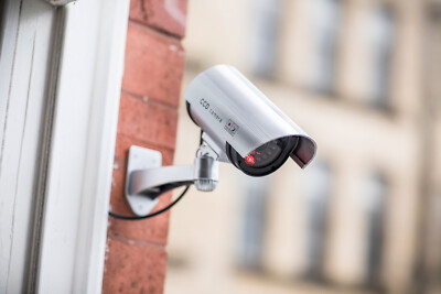 Dummy Fake CCTV Überwachungskamera Überwachungskamera mit blinkendem rotem LED Licht