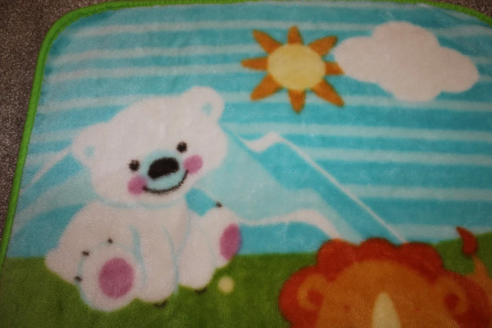 Fisher Price Manta Bebé Vellón Precious Planet Oso Polar León Infantil Animales Foto 3 de 4