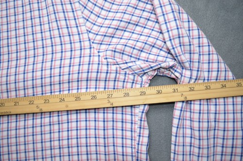 UNTUCKit Hewitson Dress Shirt Mens Long Sleeve Button Up 3XL Plaid Pink Blue - Picture 9 of 11