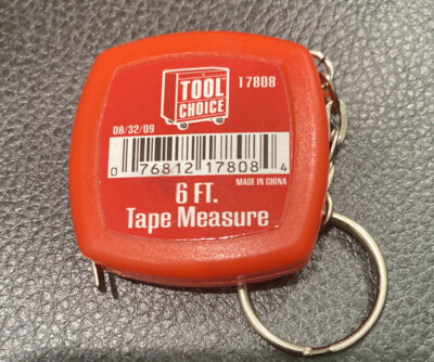Mini tape measure keychain