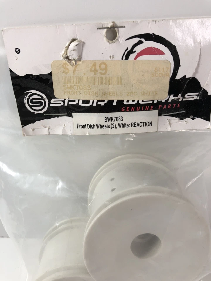 Sportwerks SWK7083 Front Dish Wheels (2) White: 1/10 Scale Reaction - Image 2 of 4