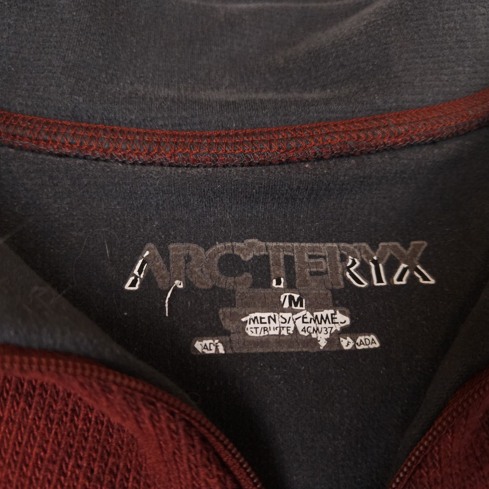 ARC'TERYX Arcteryx Giacca Donna Pullover Pile Medio Polartec Rosso 1 4 Zip Poliestere