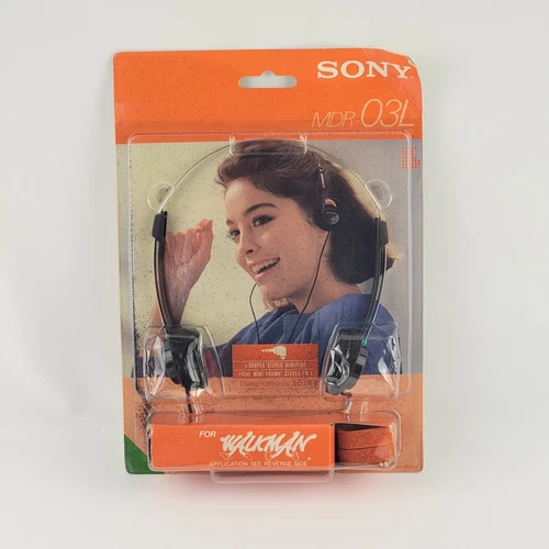 Vintage 1979 Sony Walkman Stero Heatphones MDR-03L Made In Japan 15m Cord *READ