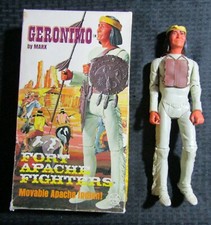 1960's GERONIMO Fort Apache Fighters Marx 1863 w/ Box Accessories FN /VG