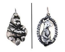 Disney 925 Sterling Silver Winnie the Pooh OR Piglet Charm YOU CHOOSE
