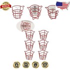 Professional 6-Pack Fire Sprinkler Head Guard - Easy Installation Red Cages